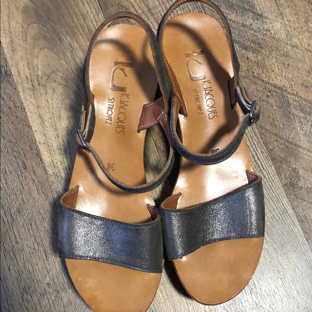 K.Jacques Dark Brown Leather Sandals
